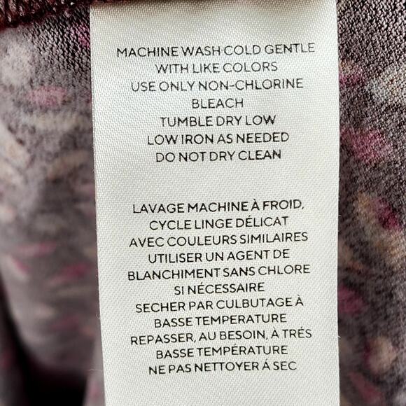 Free People Shayla Floral Long Sleeve Faux Wrap Jersey Maxi Dress Size Large - Picture 4 of 6